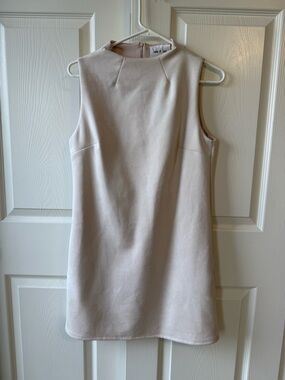 Sadie & Sage Sleeveless Shift Dress in Light Cream small